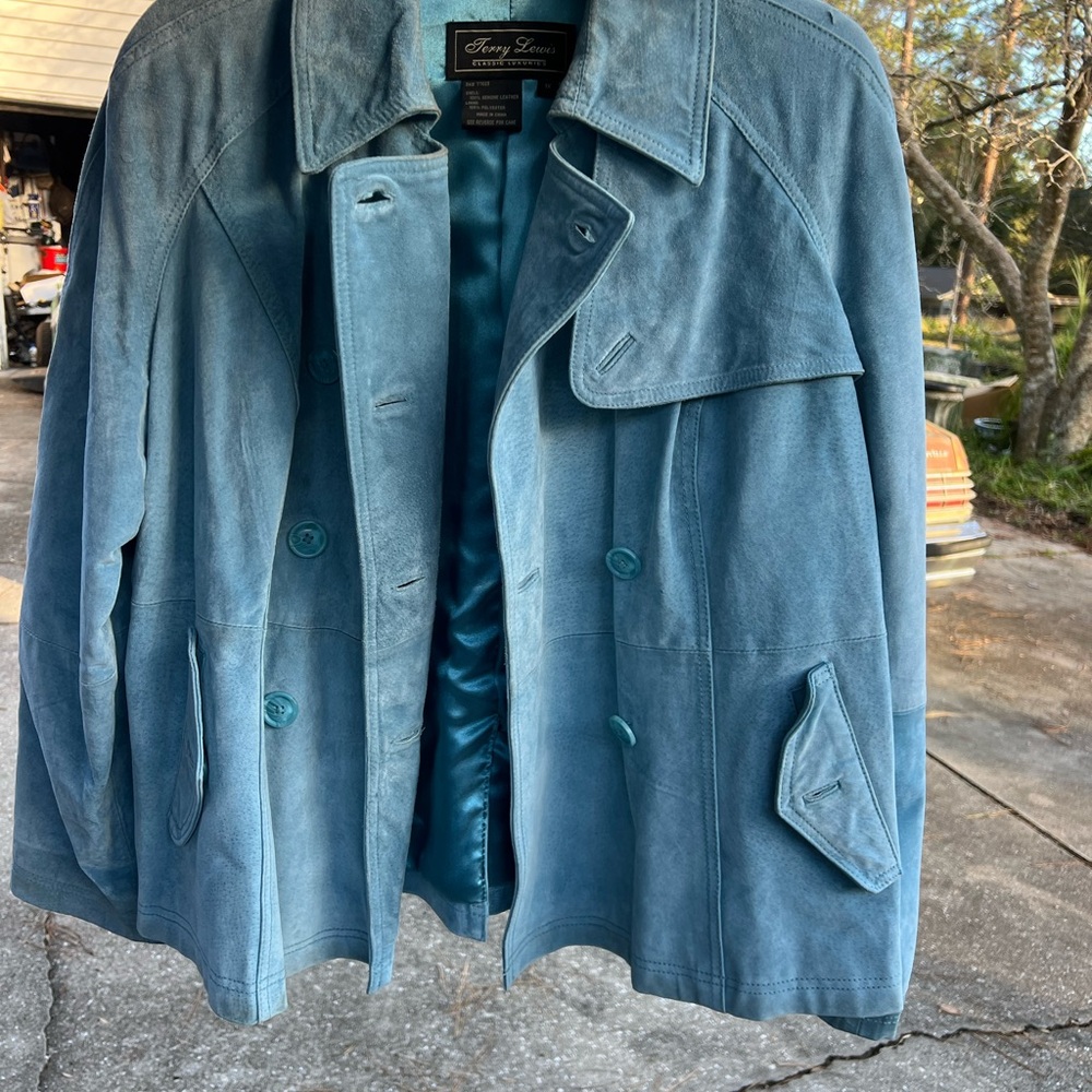 Terry Lewis Classic Luxuries Blue Leather Jacket